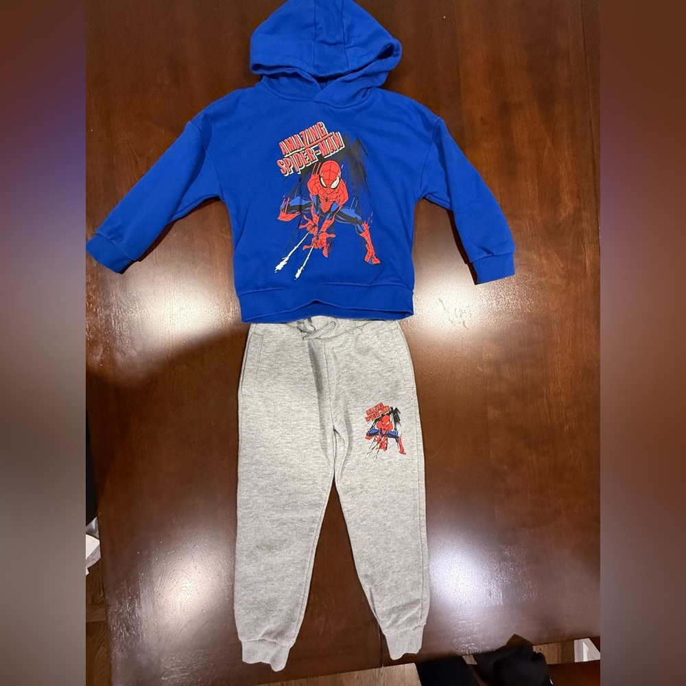 Marvel Spider-Man Blue and Gray Jogger Set